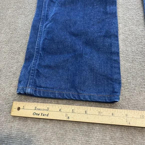 vtg Wrangler Jeans Mens 35x34 Faded Blue 13MWZ Cowboy Cut USA Made 80s Western
